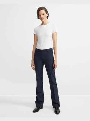 Relaxed Straight Pant In Stretch Wool