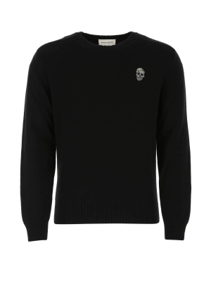 Alexander Mcqueen Skull Embellished Crewneck Jumper