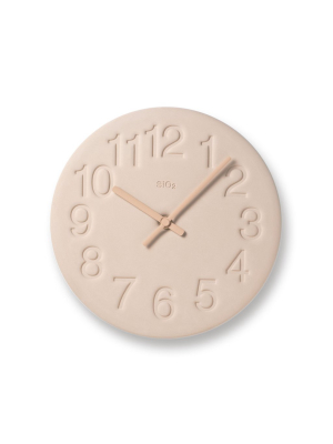 Earth Wall Clock In Pink