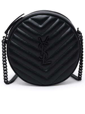 Saint Laurent Jade Quilted-effect Zipped Crossbody Bag