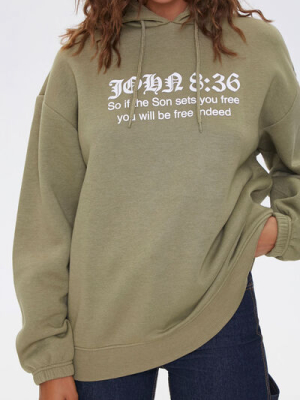 Bible Verse Drawstring Hoodie