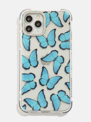 Blue Butterfly Shock Iphone Case