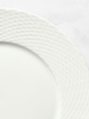 Pillivuyt Basketweave Porcelain Dinner Plates