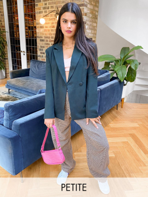 4th + Reckless Petite Oversized Blazer In Teal