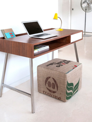 Junction Desk In Walnut And White