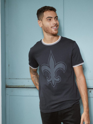 Mens Saints Throwback Ringer Tee