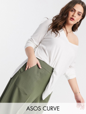 Asos Design Curve Tailored Clean Culotte