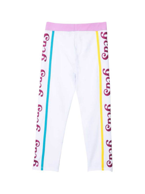 Gcds Kids Glitter Logo Printed Leggings