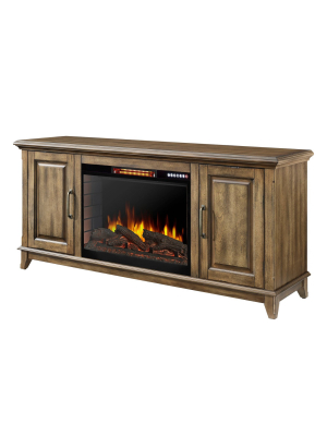 60" Marcus Electric Fireplace With Bluetooth Antique Pine Finish - Muskoka