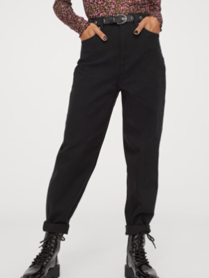 Mom Loose-fit Twill Pants