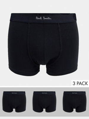 Paul Smith 3 Pack Trunks In Black