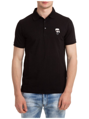 Karl Lagerfeld Ikonik Logo Patched Polo Shirt