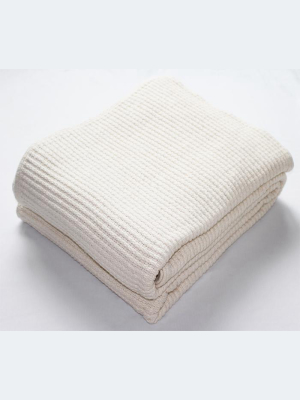 Harlow Henry Lattice Bright White Blanket - 2 Available Sizes