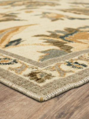 Gold Floral Woven Area Rug 83"x120" - Threshold™
