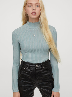 Ribbed Turtleneck Sweater