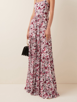 Zofia Printed Crepe Maxi Dress