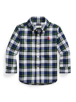 Plaid Cotton Poplin Shirt