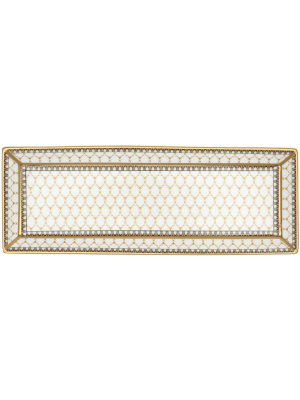 Antler Trellis Rectangular Tray, Ivory