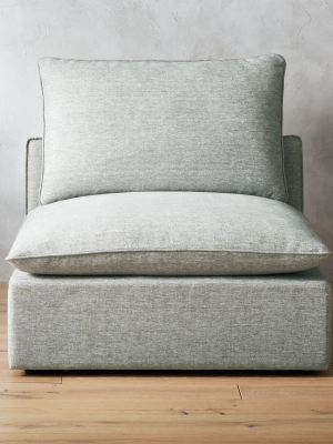 Lumin Grey Linen Armless Chair