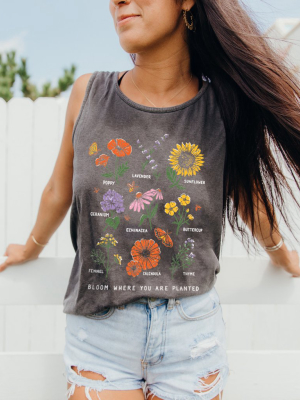Bloom Where You Are Planted Beach Tank