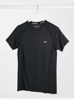 Asos 4505 Icon Muscle Training T-shirt With Quick Dry In Black