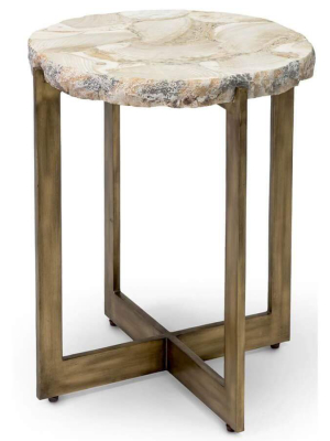 Durham Fossilized Clam Side Table