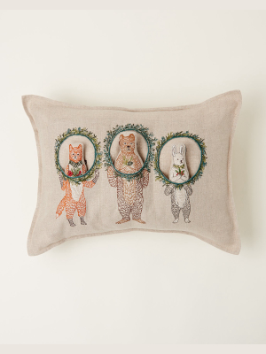 Christmas Wreath Trio Pocket Pillow