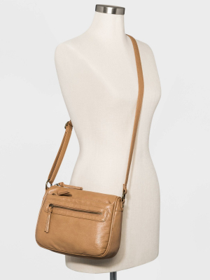 Bueno Zip Closure Crossbody Bag - Brown