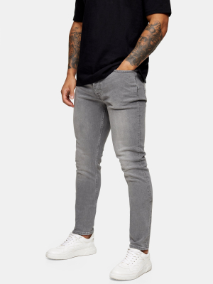 Mid Gray Wash Stretch Skinny Jeans