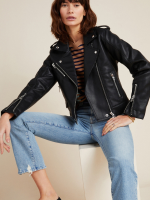 Classic Faux Leather Moto Jacket