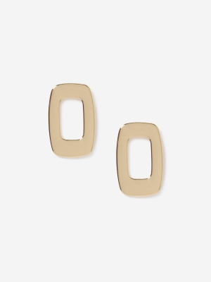 **smooth Rectangle Stud Earrings