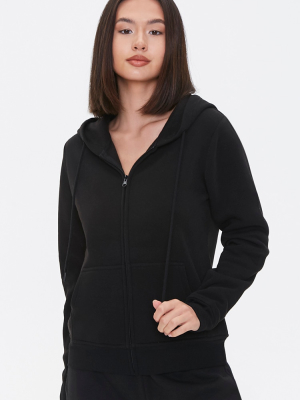 Drawstring Zip-up Hoodie