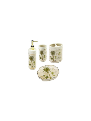 Colony Palm 4 Pc Bath Accessory Set