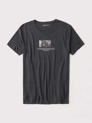 Linen-blend Graphic Tee