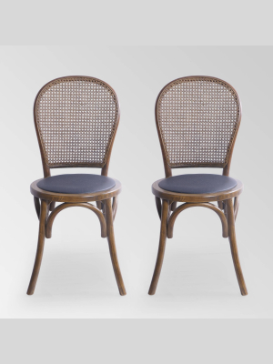 Set Of 2 Chisum Rattan Dining Chair - Christopher Knight Home