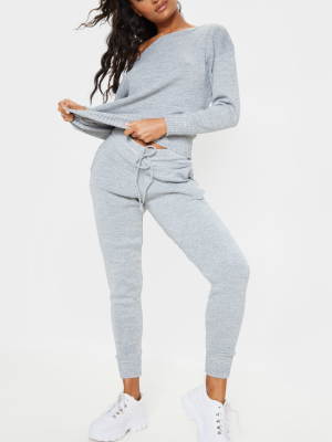 Auriel Grey Jogger Jumper Knitted Lounge Set