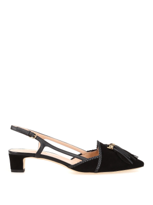 Tod's Leaf Charm Slingback Pumps