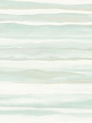 Kentmere Waves Wallpaper In Aqua Grey From The Lugano Collection By Seabrook Wallcoverings