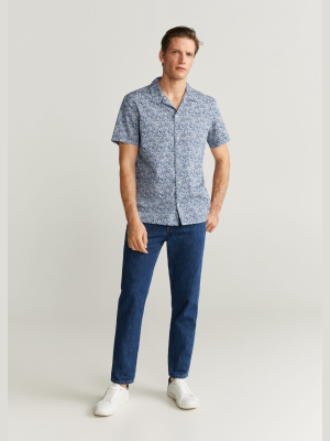 Regular-fit Leaf-print Shirt