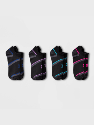 Women's All Around Stripe Lightweight 4pk No Show Tab Athletic Socks - All In Motion™ 4-10