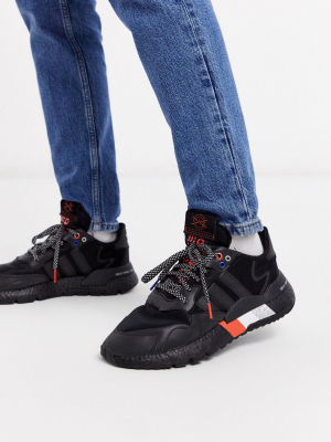 Adidas Originals Nite Jogger Sneakers In Black