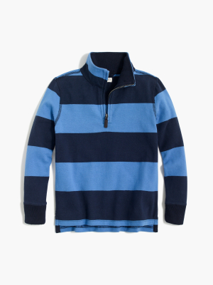 Boys' Striped Sueded Half-zip Popover Sweatshirt