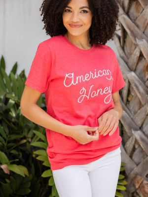 American Honey Heather Red Graphic Tee