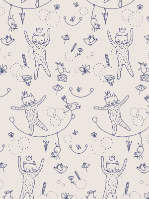 Mice & Cats Wallpaper From The Muffin & Mani Collection By Milton & King