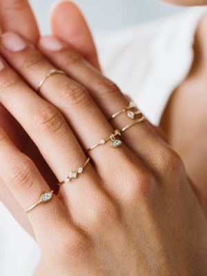 14k Prong And Princess Diamond Ring