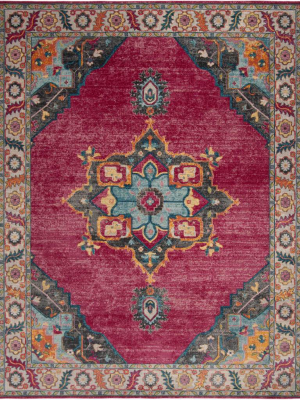 Merlot Fuchsia/multi Area Rug