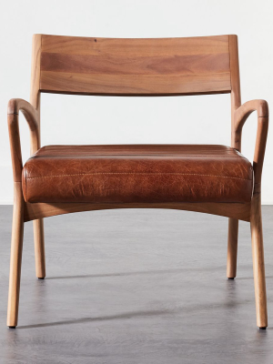 Allegro Wood And Leather Chair