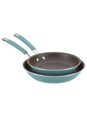 Rachael Ray Cucina Twin Pack Open Skillets - Blue (9.25" And 11")