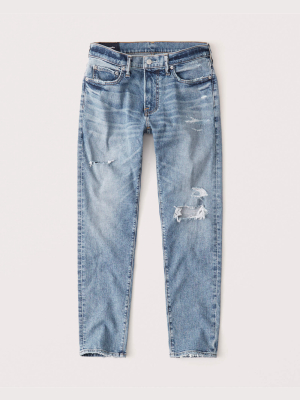 Ripped Skinny Taper Jeans