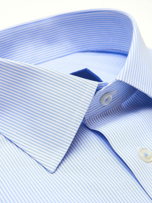 Tbcsp3908135 | White & Blue Striped Non-iron Dress Shirt